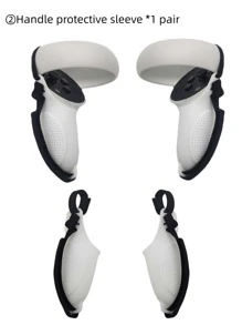 7入組矽膠防塵殼套兼容 Oculus Quest 2 - 白色 - 查看 6