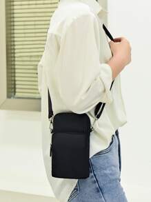 简约手机钱包单肩包手机壳斜挎包手机包手拿包手机壳袋轻便现代商务信用卡身份证现金商务休闲教师节教师礼物工作商务通勤旅行假日办公室度假周年纪念生日情人节礼物女士礼物女白领人士礼物兼容 包袋手机女士钱包钱包 - 黑色 - 查看 5