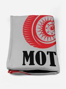 1 bucată pătură grafică pentru motociclete și slogan - Multicolor - Vizualizare 2