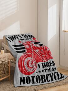 1 bucată pătură grafică pentru motociclete și slogan - Multicolor - Vizualizare 3