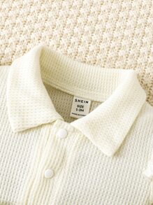 Bebé Body ribete con fruncido con botón con cinturón - Albaricoque - Ver 3