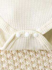 Bebé Body ribete con fruncido con botón con cinturón - Albaricoque - Ver 8