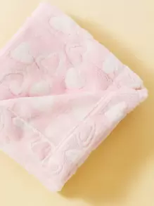 1pc Heart-Shaped Infant Plush Swaddle Blanket Love Valentine