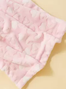 1pc Heart-Shaped Infant Plush Swaddle Blanket Love Valentine