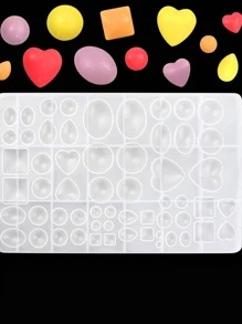 1pc Gemstone Design DIY Silicone Mold - White - View 1