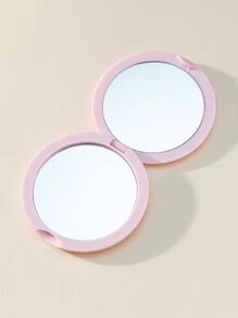 可折叠袖珍化妆镜，1 件简约圆形双面小巧化妆镜，台式镜子，女士和女孩的便携式旅行镜，送给女性、妈妈、妻子、姐妹、青少年、女朋友的礼物，梳妆镜，袖珍镜，小镜子，客厅、家居、卧室、浴室、家居装饰、旅行用品、婚礼、派对、生日、送给男士、妈妈、爸爸、最好的朋友、老师的礼物、新年、配饰、有趣的礼物、化妆、便宜、房间装饰、梳妆台、旅行、卧室、化妆配件、镜子、梳妆镜 - 淺粉色 - 查看 1