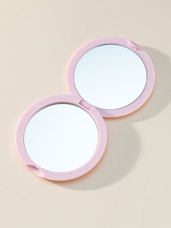 Foldable Pocket Makeup Mirror, 1pc Minimalist Round Double-Sided Compact Cosmetic Mirror, Desktop Mirror, Portable Travel Mirror For Women & Girl, Gift For Women Mom Wife Sister Teen Girl Friend, Vanity Mirror, Pocket Mirror, Small Mirror, Living Room Home Bedroom Bathroom House Decor, Travel Stuff, Wedding, Party, Birthday, Gifts For Men Mom Dad Best Friends Teacher, New Years, Accessories, Funny Gift,Makeup,Cheap,Room Decor,Vanity,Travel,Bedroom,Makeup Accessories,Mirror,Vanity Mirror