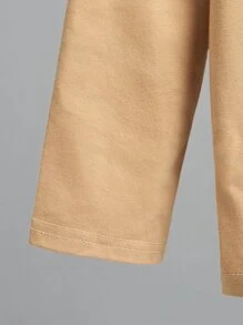 SHEIN Toddler Boys Skeleton Print Tee - Khaki - View 3