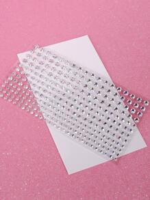 1入組3D模擬水鑽裝飾臉部貼紙DIY假面舞會眼睛臉部貼紙 - 彩色 - 查看 4