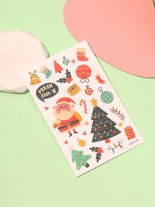 Pegatinas De Tatuajes Temporales Impermeables De Navidad