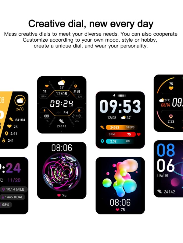 Heart Rate Monitoring Square Smart Watch SHEIN USA