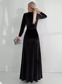 RueChic Robe fendu en velours