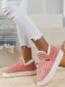 Botas de Estar en Casa con diseño de etiqueta con letra - Rosa coral - Ver 1