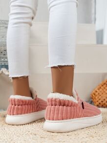Botas de Estar en Casa con diseño de etiqueta con letra - Rosa coral - Ver 3