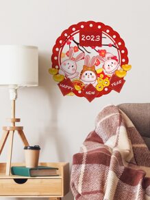 1入組兔子和字母圖案牆貼 - 彩色 - 查看 5