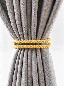 1pc Plain Curtain Tieback - Yellow - View 1