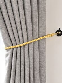 1pc Plain Curtain Tieback - Yellow - View 5