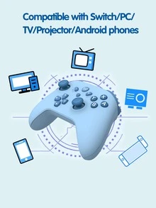 1pc Game Console Compatible With Nintendo Switch/Laptop - Baby Blue - View 6