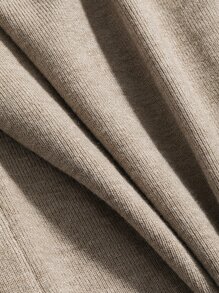 DAZY Solid Mock Neck Sweater Vest,Fall Clothes - Khaki - View 9