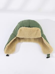 Solid Trapper Hat - Green - View 2