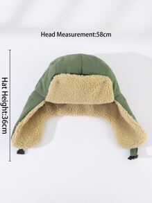 Solid Trapper Hat - Green - View 4