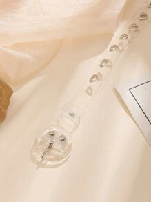 Cinturón transparente con hebilla redonda - transparente - Ver 3