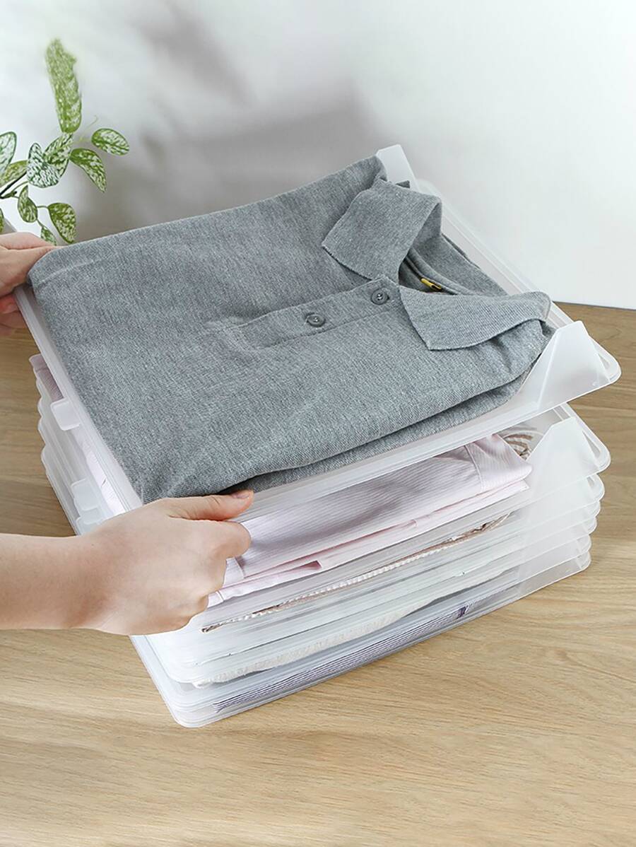 1pc Clear Clothes Folding Board - Clear - View 1