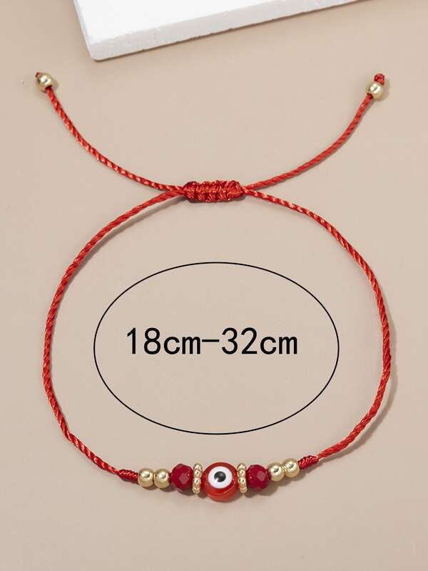 Evil Eye & Bead Decor Bracelet SHEIN USA