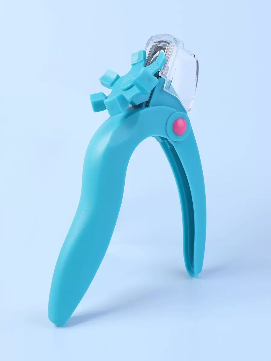 1pc Blue Nail Clipper, Adjustable Stainless Steel Nail Tip Cutter, Artificial Fake Nail Trimmer For False Nail Art Manicure Project, For Salon Home Nail Art Beauty Design Diy - Blue - View 1