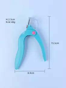 1pc Blue Nail Clipper, Adjustable Stainless Steel Nail Tip Cutter, Artificial Fake Nail Trimmer For False Nail Art Manicure Project, For Salon Home Nail Art Beauty Design Diy - Blue - View 7