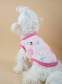 Bể thú cưng in hình dâu tây với họa tiết trái tim tình yêu, trang phục thú cưng lễ hội cho chó và mèo nhỏ - Nhiều màu - Xem 1