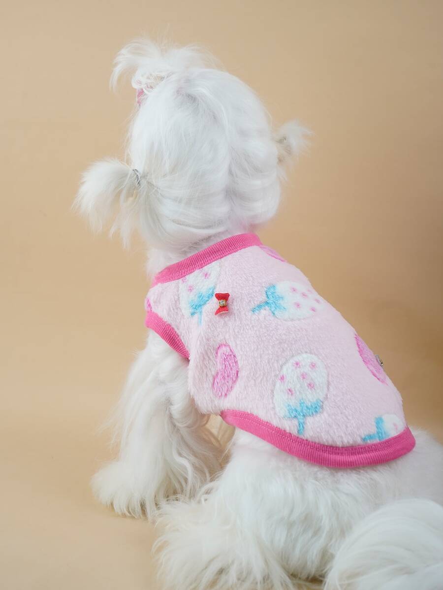 Bể thú cưng in hình dâu tây với họa tiết trái tim tình yêu, trang phục thú cưng lễ hội cho chó và mèo nhỏ - Nhiều màu - Xem 1