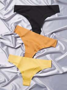 3 piezas Set bragas unicolor invisible - Multicolor - Ver 8