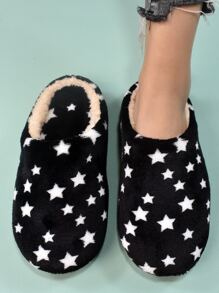 Black Soft-sole Slippers - Black - View 1