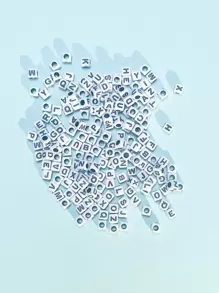 200pcs Letter Detail DIY Bead - Multicolor - View 1