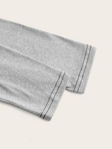 ROMWE Fairycore Camiseta con estampado de estrella de color combinado de manga raglán - Multicolor - Ver 4