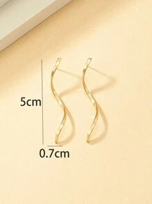 Spiral Stud Earrings - Yellow Gold - View 3
