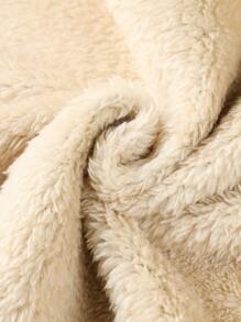 Manfinity Homme Men's Loose Fit Thermal Lined Hooded Zip Up Jacket, Long Sleeve, Going Out, Casual, Boyfriend Gift, Warm Jacket, Color Block, Men Fur Lined Hoodie, Men Winter Jacket, Men Zip Up Hoodie - Black - View 5