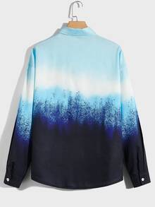 ROMWE MEN Guys Letter Graphic Shirt - Multicolor - View 2