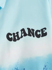 ROMWE MEN Guys Letter Graphic Shirt - Multicolor - View 4