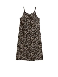 Leopard Print Cami Dress Without Tee - Coffee Brown - View 4