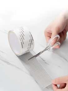 1roll Window Screen Repair Tape, 200m Self Adhesive Repair Mesh, For Household - Grey - View 5