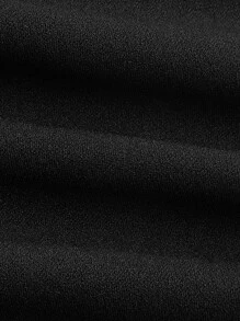 SHEIN EZwear Plus Cut Out Waist Flare Leg Trousers - Black - View 3