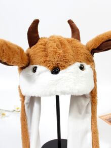 Sombrero con diseño de dibujos animados mullido - Multicolor - Ver 5