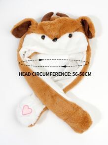 Sombrero con diseño de dibujos animados mullido - Multicolor - Ver 6