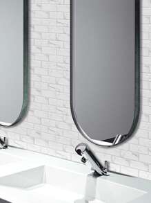 6 件砖纹墙贴，大理石印花防水 PVC 墙砖贴，适用于家居装饰，翻新贴纸，可撕墙板，墙纸，壁纸，春季装饰品让您的家焕然一新，拉玛装饰贴纸 - 白色 - 查看 7