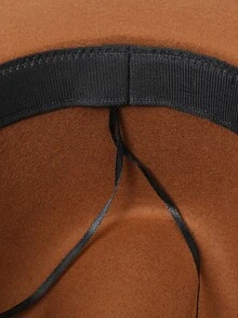 LEAJOURNO. Minimalist Fedora Hat - Khaki - View 10