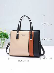 拼色字母图案挎包，送给妈妈的母亲节礼物 - 彩色 - 查看 5