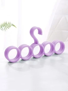 1入組組織你衣櫃帶6孔塑膠圍巾,系帶,內衣和晾襪架 - 紫色 - 查看 2