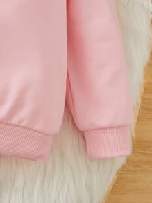 Toddler Girls Heart Print Sweatshirt - Pink - View 4